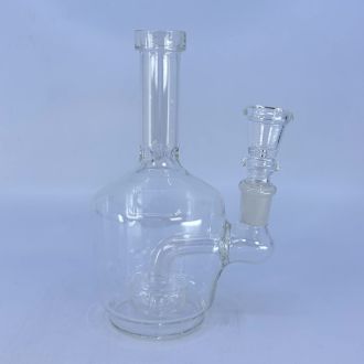 Clear Waterpipe With Showerhead Perc - 6 Inch - WPAG90