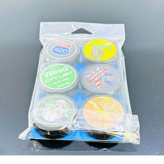 Click Clack Compact Metal Container - 6 Counts Per Pack - Assorted Colors 
