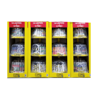 Clipper Lighter Carousel 144 + 12 Free - Assorted Design