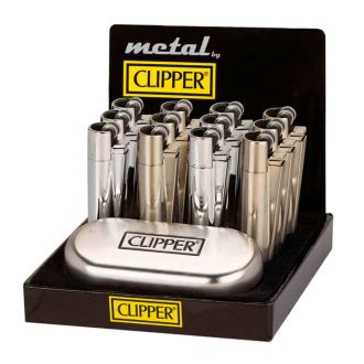 Clipper - Metal Lighter - 12 Lighter  Per Display