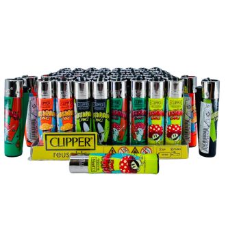 Clipper Lighter - 48 Piece Per Display - With 5 Piece Extra - Assorted Designs