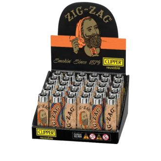 CLIPPER LIGHTER POP COVER CORK 30/DISPLAY ZIG ZAG