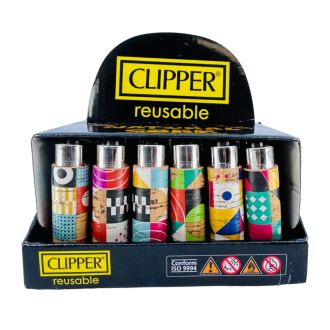 Clipper Lighter - Cork Leaves 16 - Silver Cover - 30 Piece Per Display - FCL5T007USH