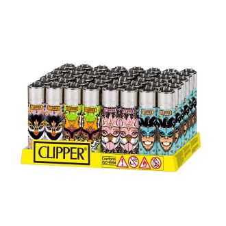 Clipper Lighter Reusable - 48 Count Per Display - Psychedellic #27 - Assorted 