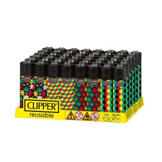 Clipper Lighter Reusable - 48 Pieces  Per Display - Assorted 