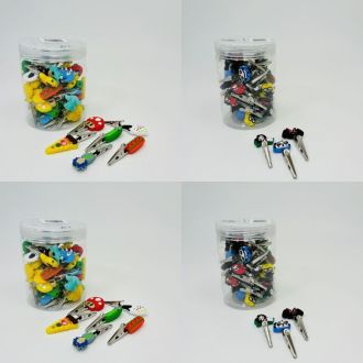Clips - 50 Counts Per Jar - Assorted Designs