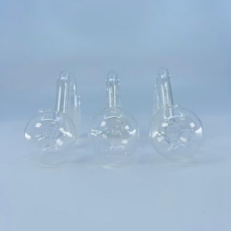 Oil Burner Bent Curve Gog - 14mm Male Clear - 6 Per Pack