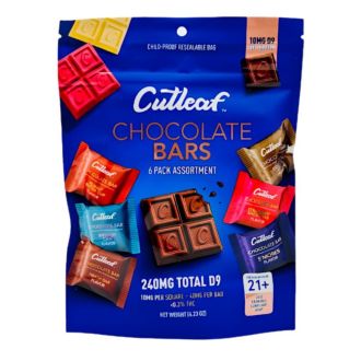 CUTLEAF D9 10mg CHOCOLATE BARS 6 per pack ASSORTED