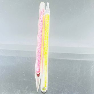 Dabber Glass Pen With Pebbles Filled - Glow In The Dark - 5 Counts Per Pack - Assorted