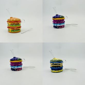 Dabtized Glass Burger Waterpipe - 5 Inches