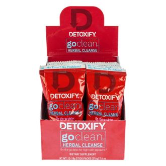 Detoxify Goclean Herbal Cleanse - Raspberry - 18 Grams - 12 Counts Per Pack
