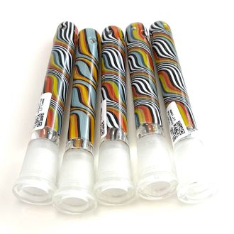 Downstem Waterpipe Chromatic Strips Per Single Colored - 3.5" In Size - 14mm - Assorted - Price per piece