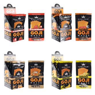 King Palm Goji Wraps With Tips - 4 Count Per Pack - 15 Pack Per Box