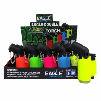 Eagle Torch - Angle Dual Flame - Pt150adn - Neons Limited Edition - 20 In Box
