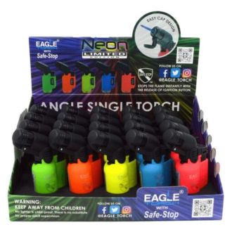 Eagle Torch - Neon Mini Angle V2 Safe Stop Torch - 20 Counts Per Box - PT116BN