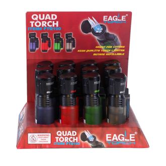 Eagle Torch - Luxury Quad Torch - 12 Per Display - Ptq100