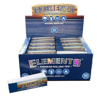 Elements Premium Rolling Tips - 50 Pack Per Box - Natural Grain