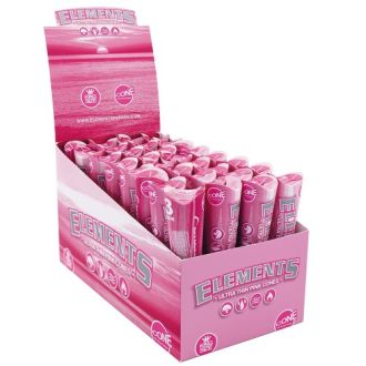 Elements Ultra Thin Pink Cones - 1.25 Size - 6 Counts Per Pack - 32 Packs Per Box