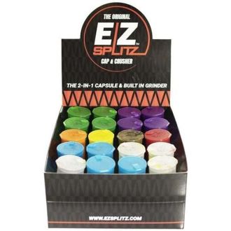 Ez Splitz Pop Top Grinder Cap And Crusher Plastic Grinder - 20 In Box - Price Per Piece