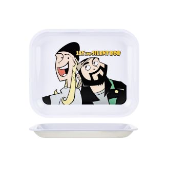 Famous Brandz Metal Rolling Tray - Mini - Jay And Silent Bob Cartoon