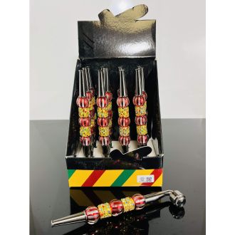 Fancy Metal Handpipe - 12 Handpipes Per Display - Assorted