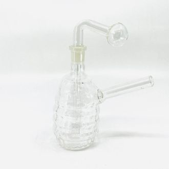 Oil Burner 5" Inch - Fancy Tube Snoofer - Clear