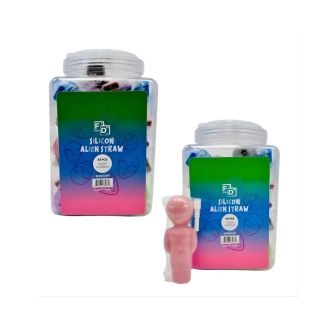 FD ALIEN NC STRAW 5"SILICONE 24ct/JAR SL136ALIEN