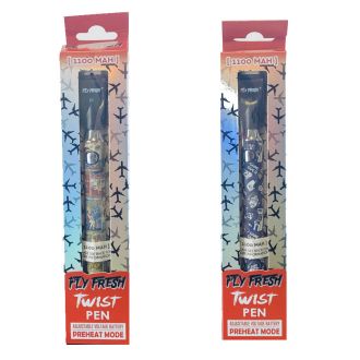 Fly Fresh - Twist Pen Battery - Variable Voltage - 1100mah - Retro - Hipster - Assorted - Price Per Piece