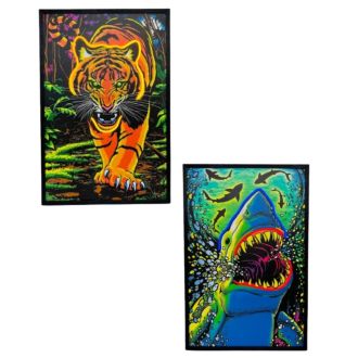 FRAMED LED NEON LIGHT CANVAS PRINT 24x36"