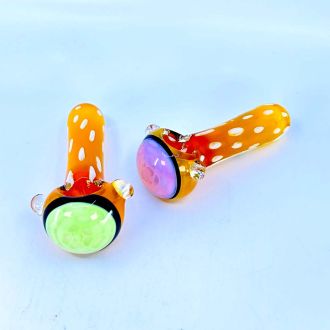 Fume Handpipe With Honeycomb Head - 4.5 Inch - Assorted Colors - Price Per Piece - HPMS94