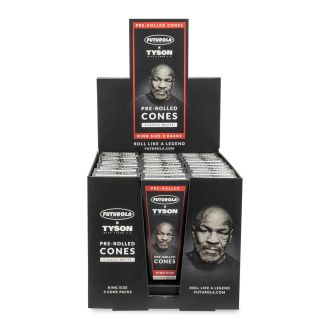 Futurola Tyson 2.0 Cones - Classic White - King Size - 3 Cones Per Pack - 30 Packs Per Display