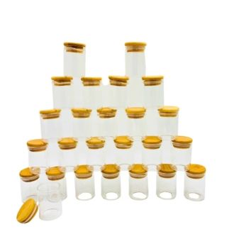 STORAGE JAR W/BAMBOO LID 5.5x3.5cm 25PK