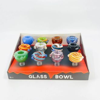 Bowl 14mm Male Mix Color or Design - 12 Bowl Per Display - #9