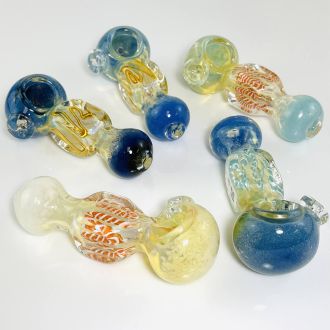  Handpipe 4" Inch Square Fumed Colors - Assorted - Price Per Piece
