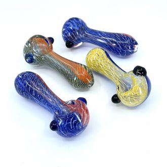 Handpipe 3" Inch - Full Twist - Assorted Colors And Design - 4 Per Pack