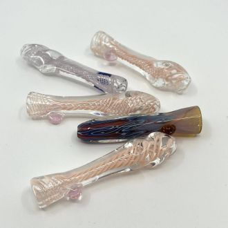 One Hitter - 3" Inch - Swirl Fumed - Assorted Design - 5 Per Pack