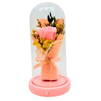 GLASS ROSES W/LIGHT & MUSIC (NOT INCLUDE BATTERY) SLP-7486