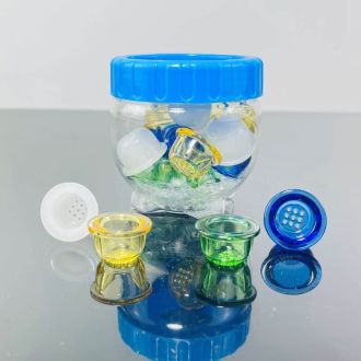 Honeycomb Glass Screen Replacement Bowl - Assorted Colors - Price Per Piece