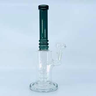Waterpipe 10" Inch - Ribbed Ring Tube With Dual Perc