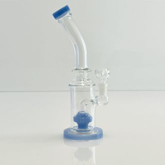 Waterpipe 10" Inch - Curved Neck Bubble Cone With Inline Perc - Assorted