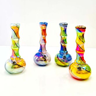Glass Waterpipe 11 Inch - Ray-K-71 - Assorted Colors - Price Per Piece - WPRT34