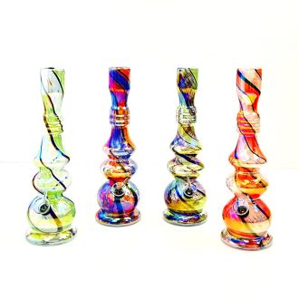 Glass Waterpipe 12 Inch - Ray-K-104 - Assorted Colors - Price Per Piece - WPRT48