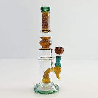 Waterpipe 12" Inch - Fancy Design With Colored Rim (RH-54) - Assorted