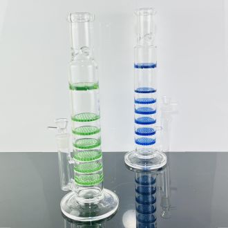 Waterpipe 13" Inch - Straight Tube With 6 Honeycomb - Assorted - Price Per Piece