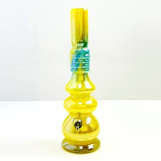 Glass Waterpipe 15 Inch - Ray-K-131 - Assorted Colors - Price Per Piece - WPRT56
