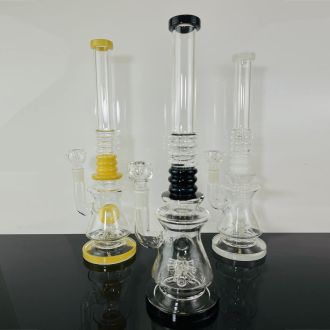 Waterpipe 16" Inch - Straight Tube With Donut Shower Head - Assorted - Price Per Piece