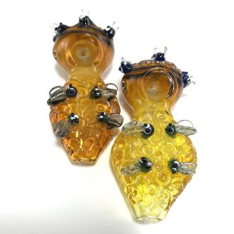 Handpipe 4" Inch - With Honey Bee - Assorted - Price Per Piece