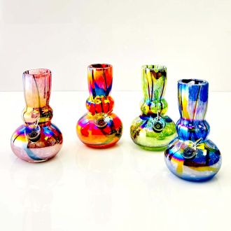 Glass Waterpipe 6 Inch - Ray-K-1 - Assorted Colors - Price Per Piece - WPRT4
