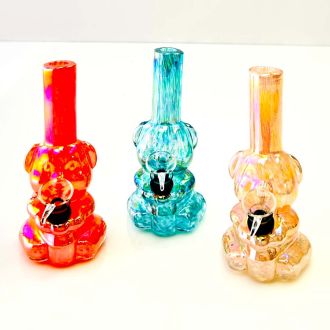 Glass Waterpipe 6 Inch - Ray-K-2 - Assorted Colors - Price Per Piece - WPRT5