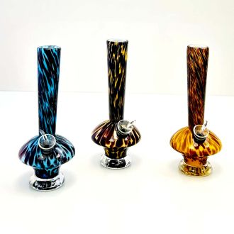 Glass Waterpipe 9 Inch - Ray-K-76 - Assorted Colors - Price Per Piece - WPRT36